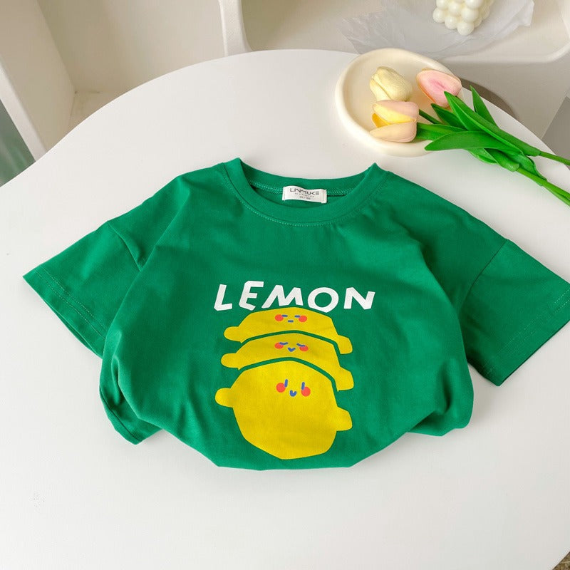 CA23072707兒童爽棉短袖T恤寶寶夏季薄款上衣打底衫男女童卡通印花韓版休閒t