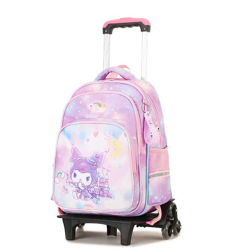Z25022304卡通拉桿書包女兒童小學生一三四五到六年級2024新款護脊雙肩背包