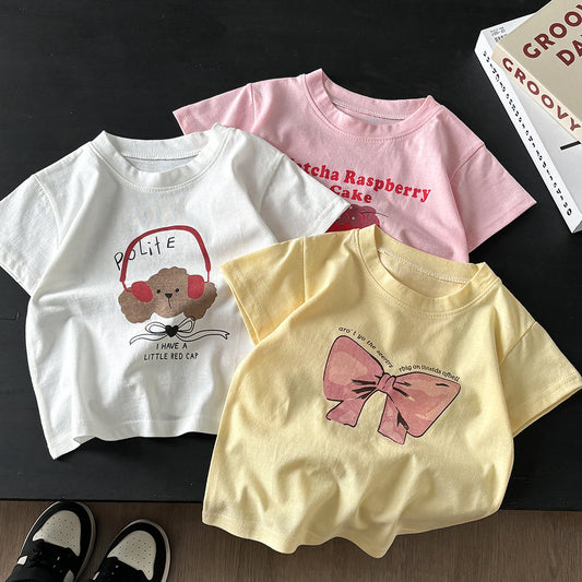 CD25050306兒童短袖t恤純棉女童夏裝嬰兒寶寶夏季童裝新款男童上衣