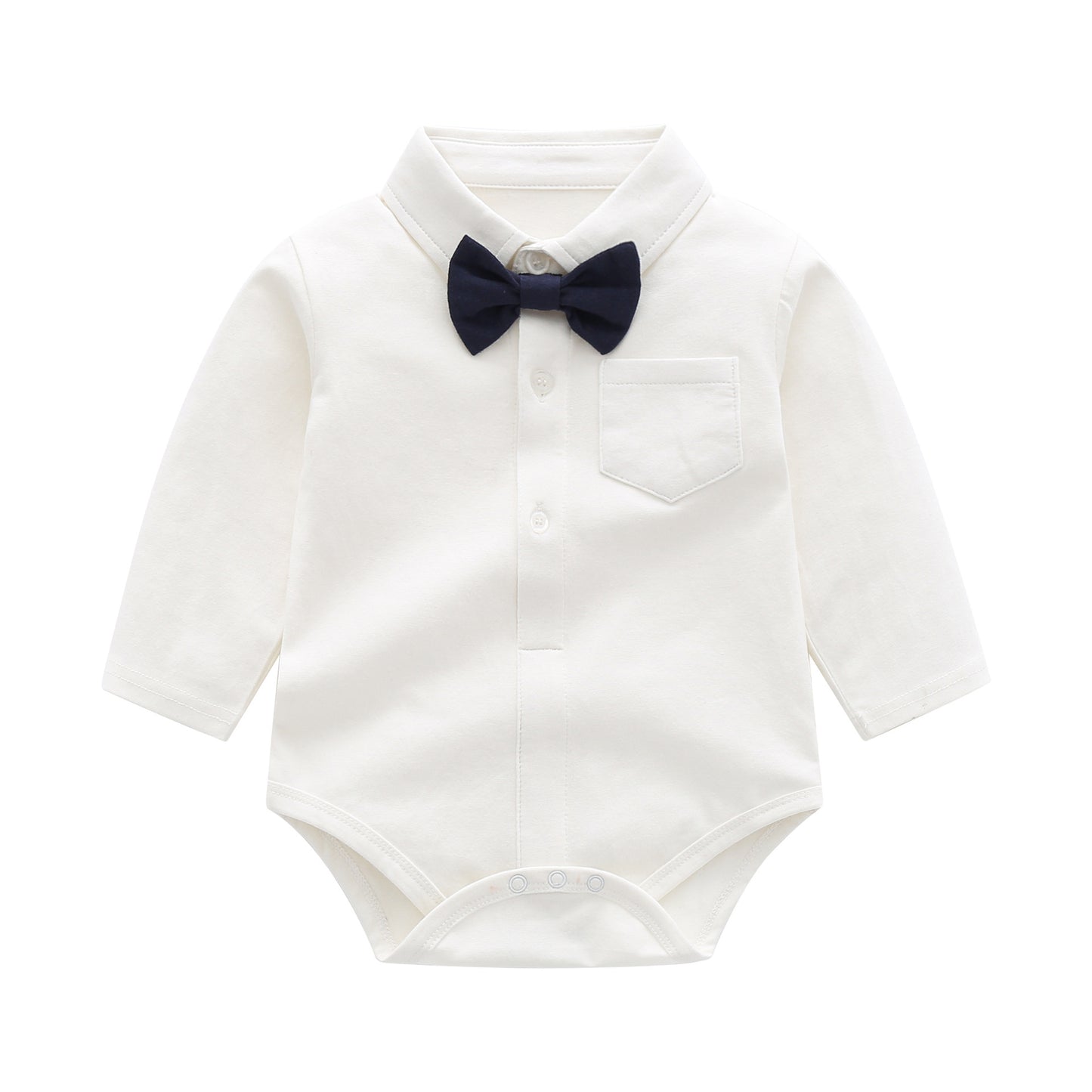 GC23101213嬰兒春秋哈衣紳士禮服連身衣生日爬服新生兒衣服百天嬰兒包屁衣
