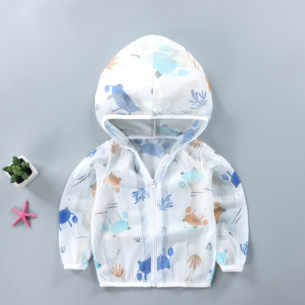Z25022319冰絲薄款兒童防曬衣透氣防曬男童女童防曬服夏日防曬衫