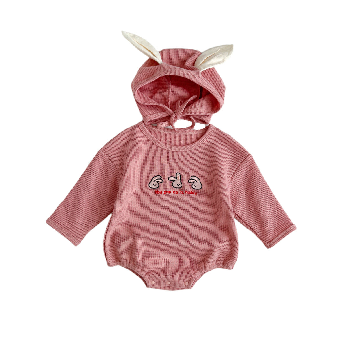 G23082424嬰兒衣服2023男女寶寶超萌卡通爬服可愛長袖哈衣兩件套帶帽連體衣