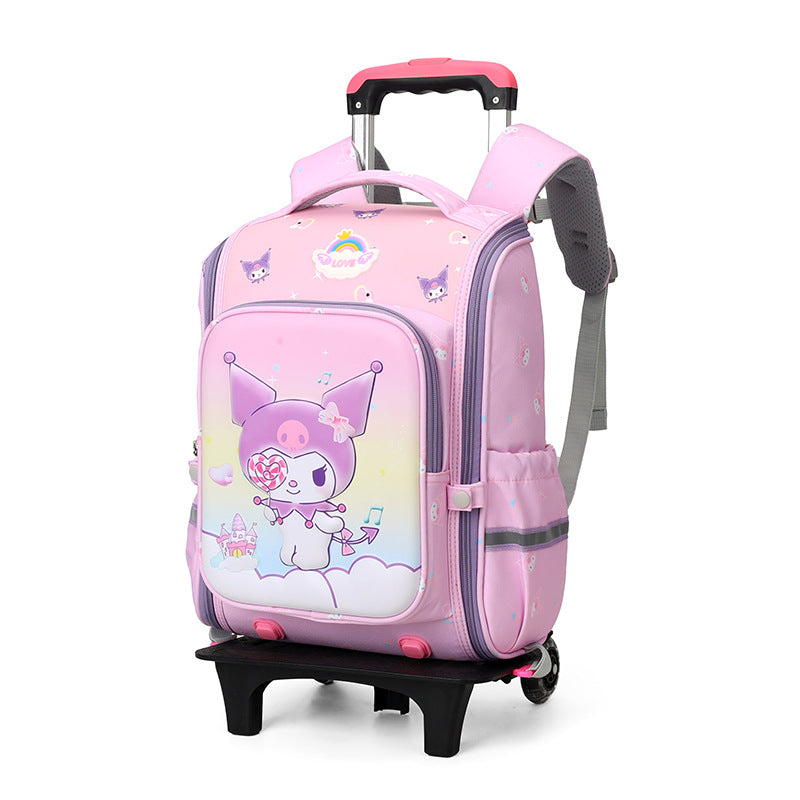 Z25022302拉桿書包小學生庫洛米三到六年級女爬樓梯六輪防水大容量