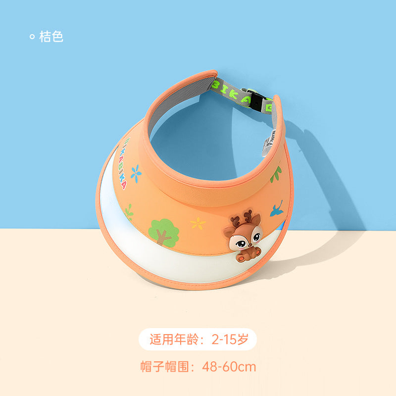 GD24051902兒童防曬帽夏季防暑空頂太陽帽男童女寶大帽簷遮陽帽(9-12天到貨)