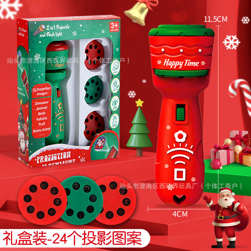 Z24081806萬聖節玩具投影攝影機兒童發光聖誕投影手電筒新年商品抖音