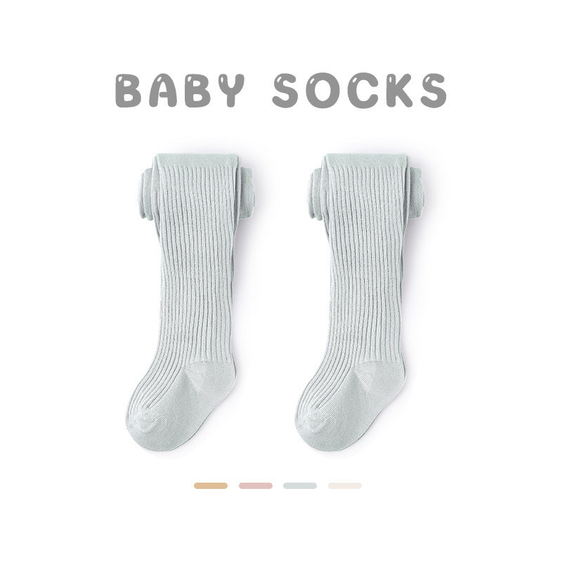 G25092511春秋純色雙針兒童褲襪透氣精梳棉女童褲襪寶寶緊身褲襪