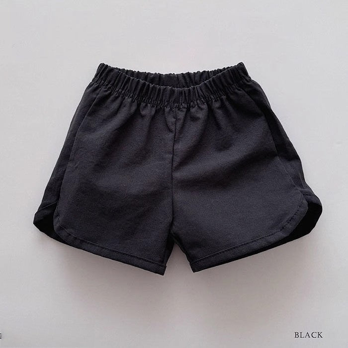 GF25061711ins韓版男女童裝百搭休閒棉麻短褲嬰幼兒夏季薄款糖果色沙灘熱褲