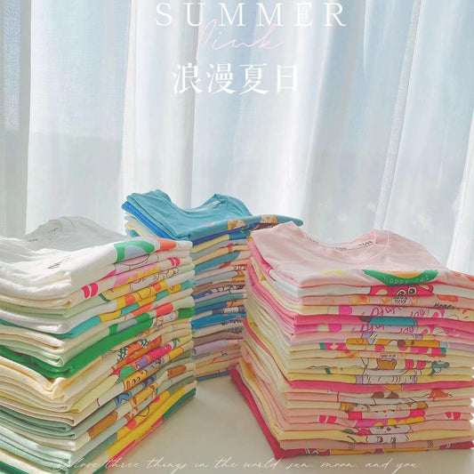 CA23072714春夏裝兒童短袖T恤男女童純棉韓版童裝卡通印花童裝批發服裝