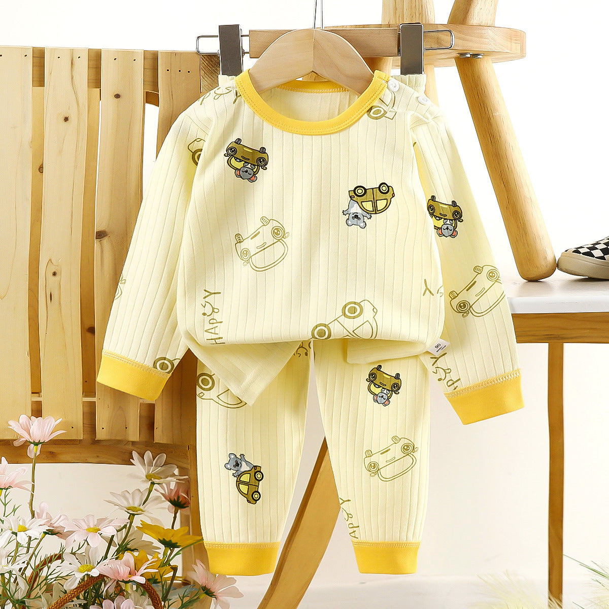 Z25022315兒童套裝春季新款男女童秋衣秋褲寶寶睡衣家居服童裝