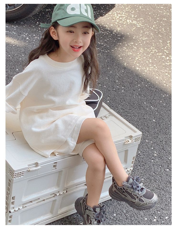 Z25033108女童套裝夏款夏裝兒童網紅洋氣大童夏季短褲帥氣運動衣服