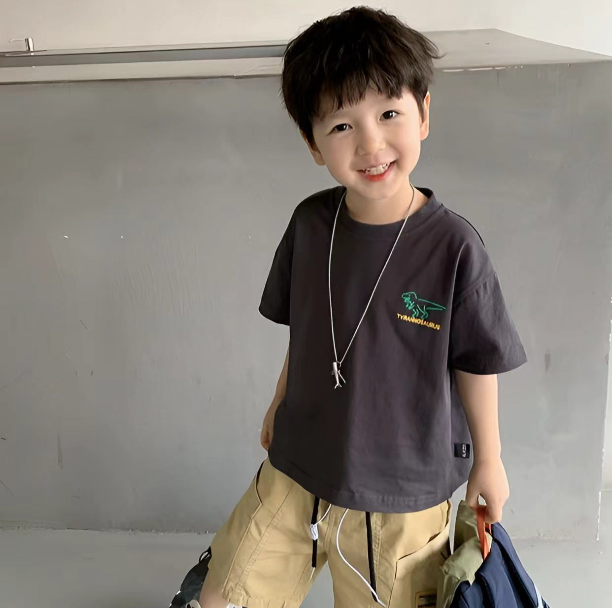 Z25030927男童短袖t恤純棉兒童百搭夏季童裝寶寶帥氣新款小童夏裝寬鬆t