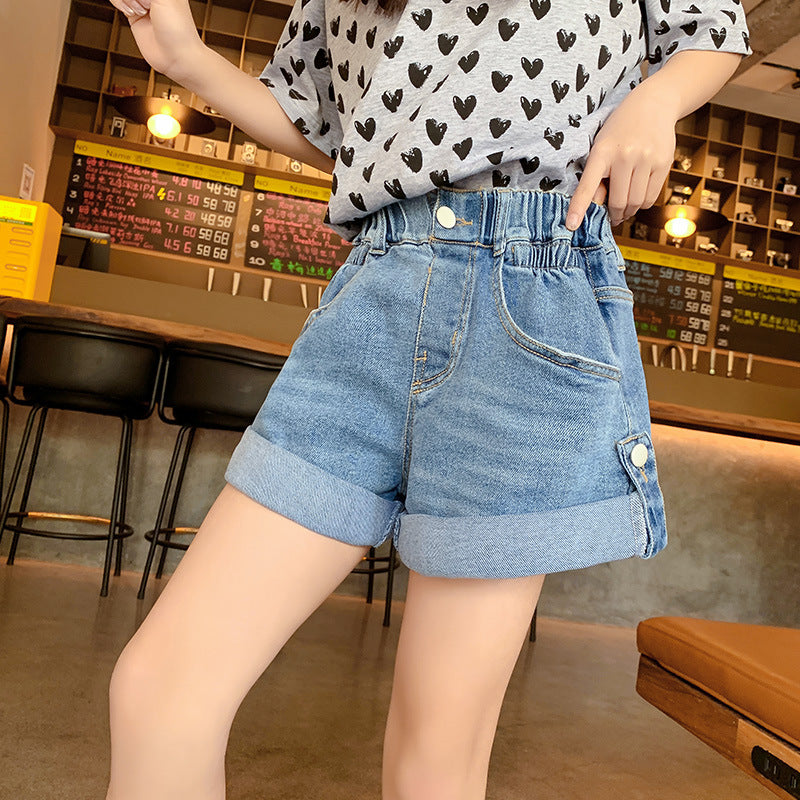 F24050715女童短褲夏季中大童休閒熱褲薄款外穿韓範兒童寬鬆褲子夏裝潮