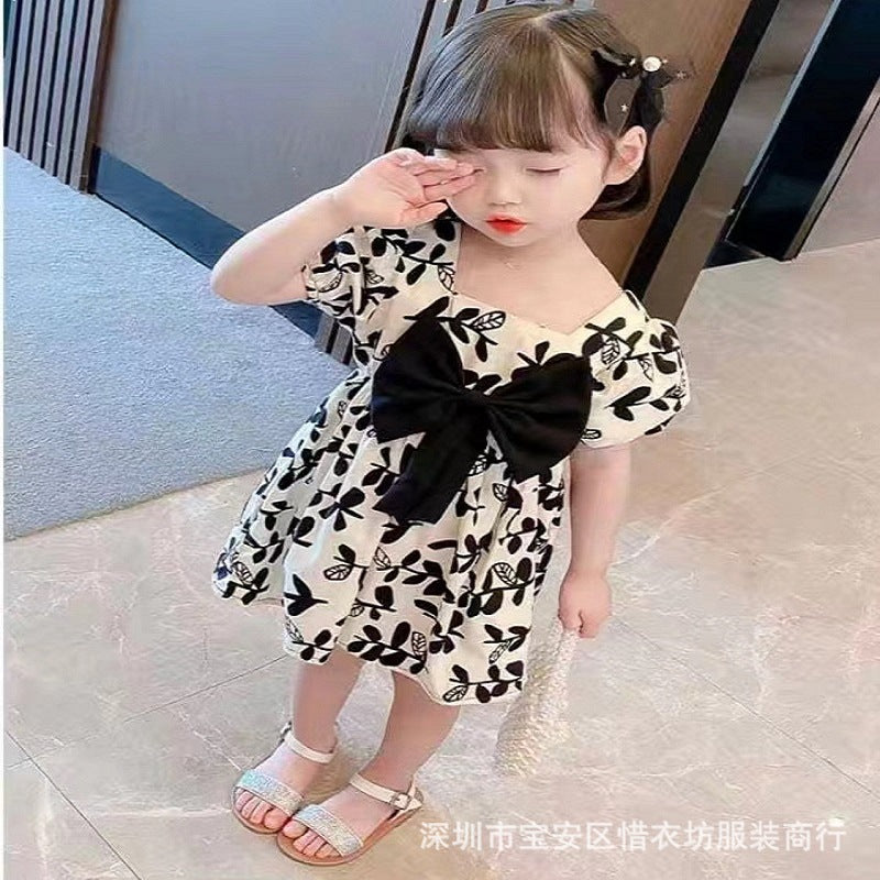 A25072302女童公主洋裝夏季小童薄洋氣女寶寶夏裝裙子