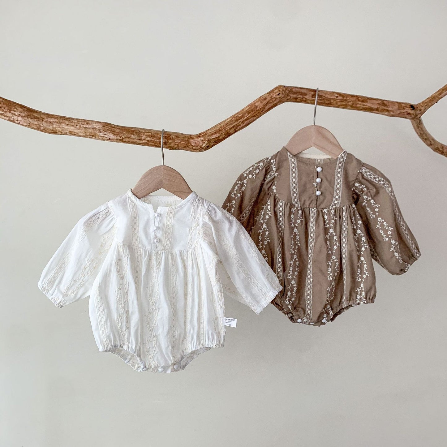 G23082404 ins韓版嬰幼兒男女寶寶繡花可愛超萌洋氣連體衣爬服百天周歲哈衣
