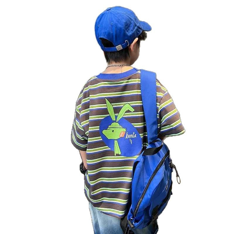 Z25030422男童短袖t恤棉質透氣學生新款兒童夏裝衣服男孩潮範寶寶上衣童裝