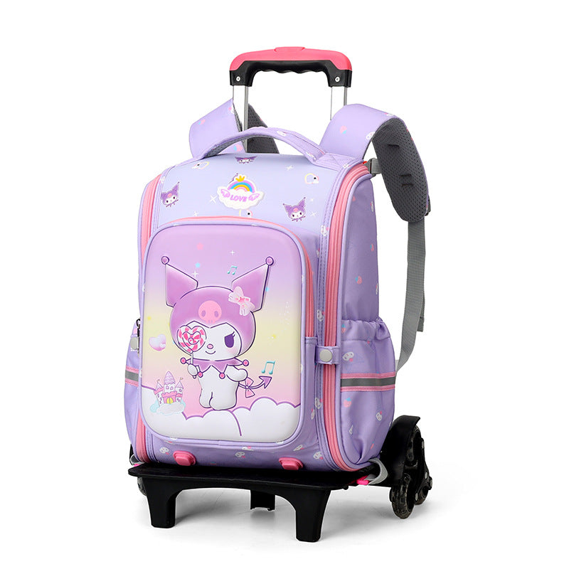 Z25022302拉桿書包小學生庫洛米三到六年級女爬樓梯六輪防水大容量