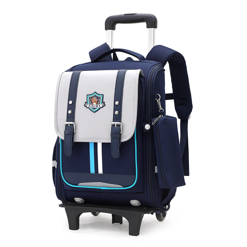 Z25022306拉桿書包小學生男孩一二三到四六年級女兒童六輪爬樓梯防水拖曳箱