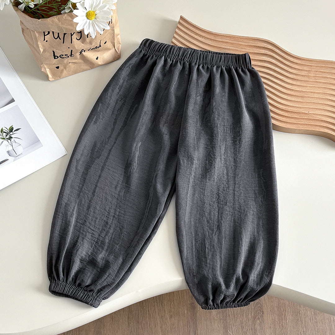 CD25050305兒童夏季防蚊褲薄款女童中大童寬鬆冰絲男寶抖抖褲休閒燈籠褲