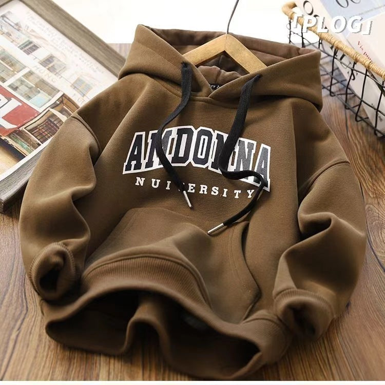 Z25010102新款新款小童加絨衛衣裙子搭配裙子男童衛衣寬鬆休閒酷炫上衣潮