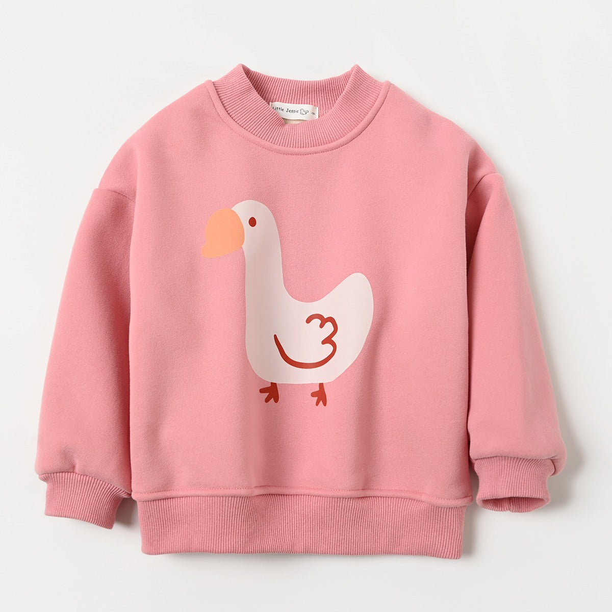 CA24011817兒童一體絨衛衣 男女童卡通保暖套頭衫 中小童秋冬款童裝加絨外套