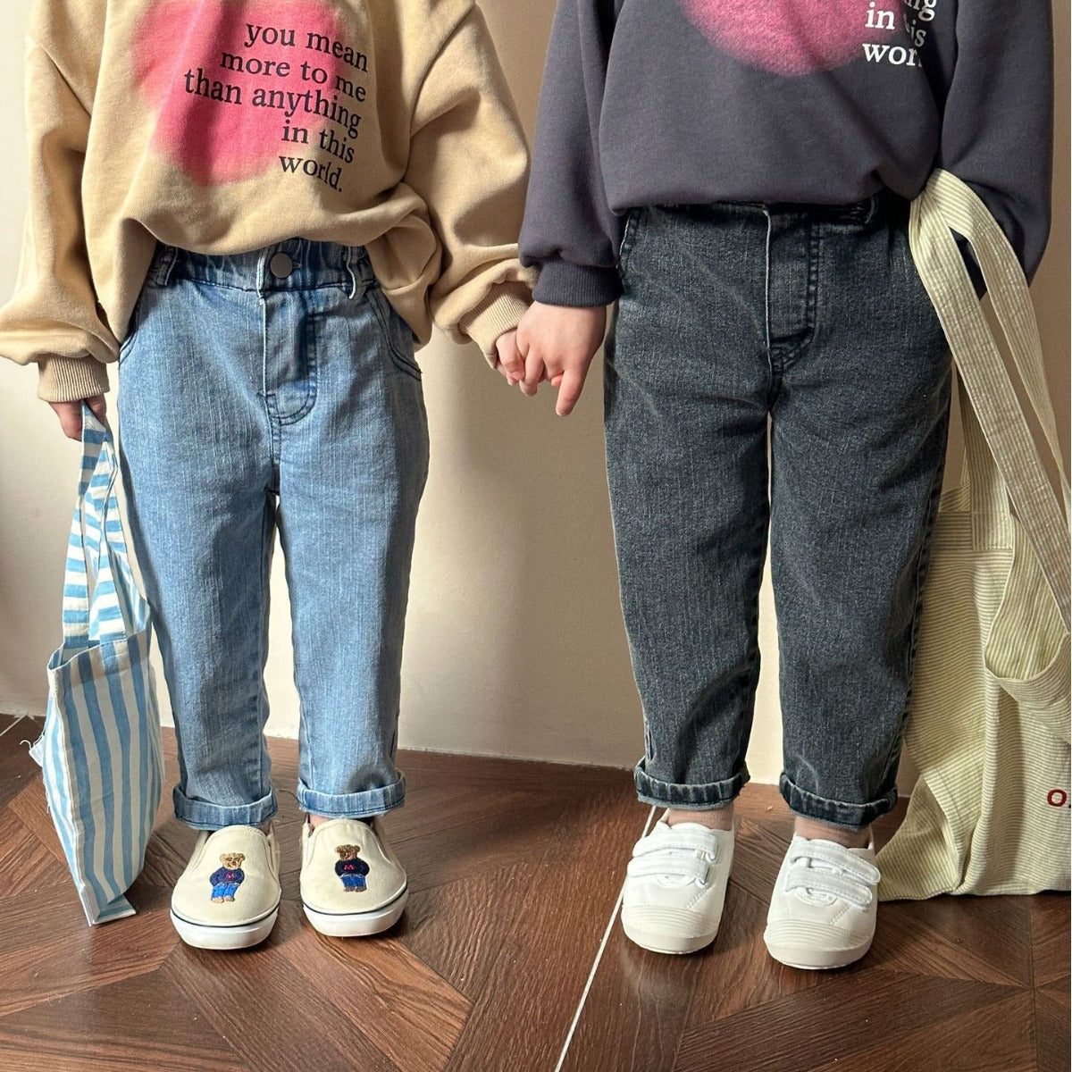 Z25020916兒童軟裝男女童彈性小腳褲2025新款春秋季裝煙管長褲潮