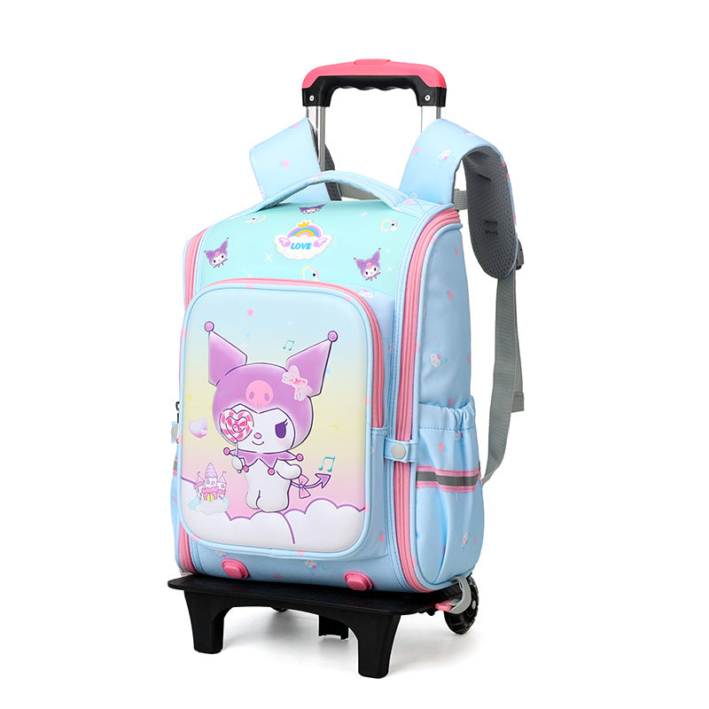 Z25022302拉桿書包小學生庫洛米三到六年級女爬樓梯六輪防水大容量