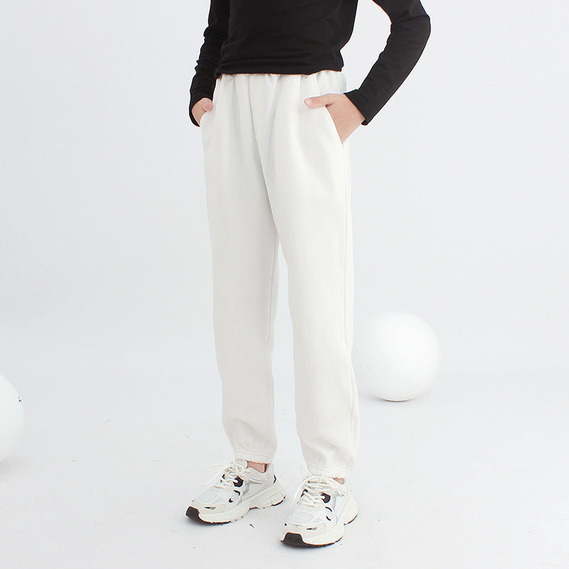 FI25101416秋季童褲韓版新款男童運動長褲大童純色休閒褲