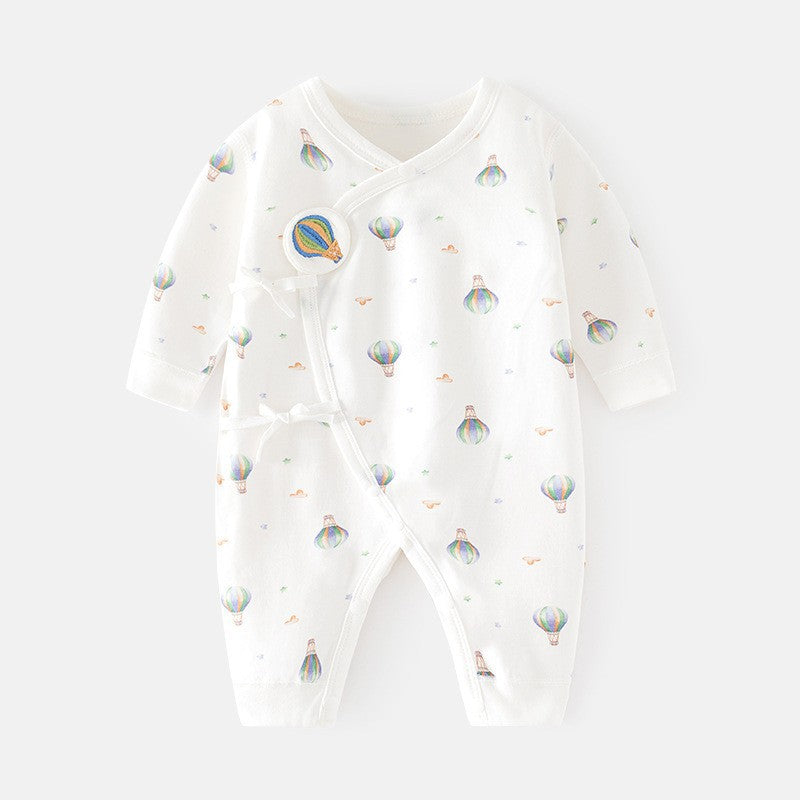 GJ25102116新生兒連身衣嬰兒無骨哈衣春秋純棉初生及尚服爬服男女嬰兒內衣