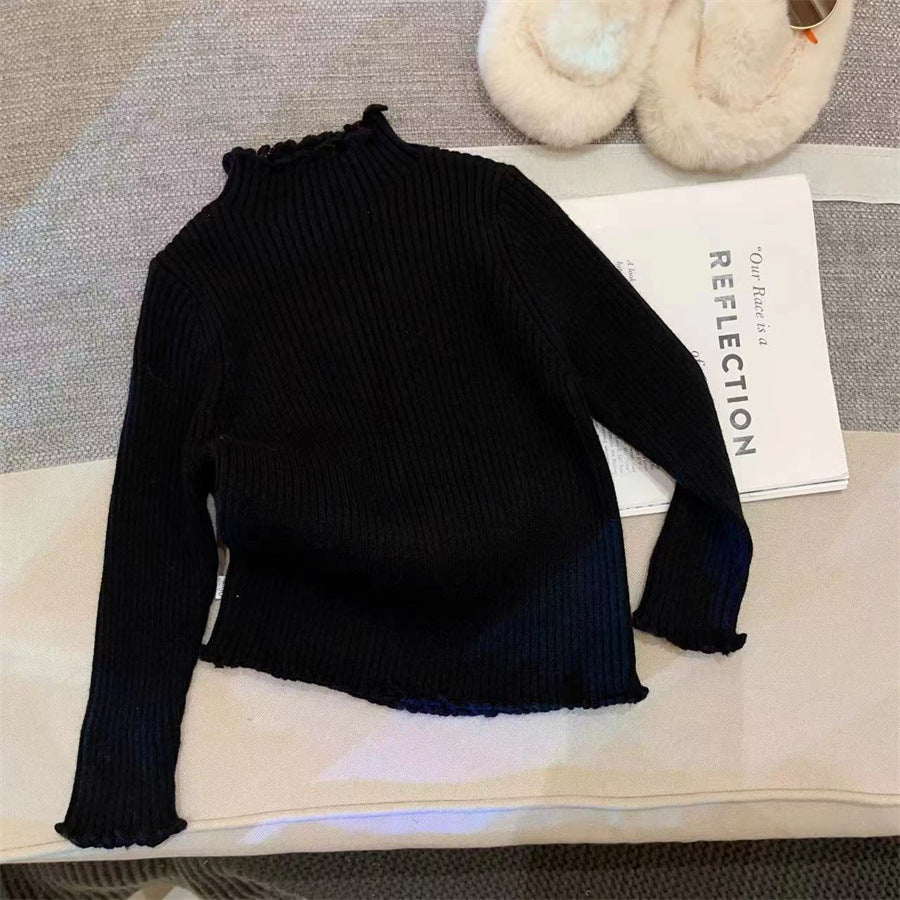 Z24110116童裝女童拜年服紅色毛呢套裝兒童童裝洋氣新年可愛