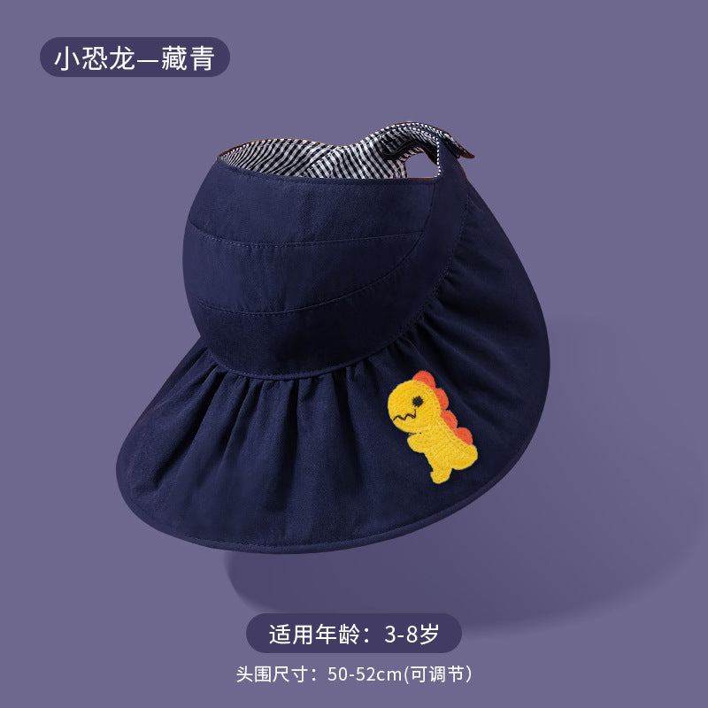 GD24051901春夏兒童太陽帽戶外戶外男童女童防曬帽卡通寶寶空頂帽(9-12天到貨)