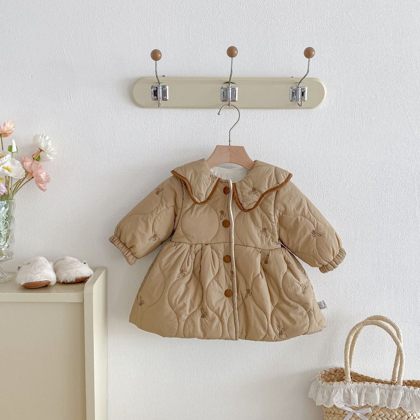 G26010114嬰兒拜年服冬裝長袖保暖男寶寶連身衣過年加絨嬰兒衣幼兒外出服