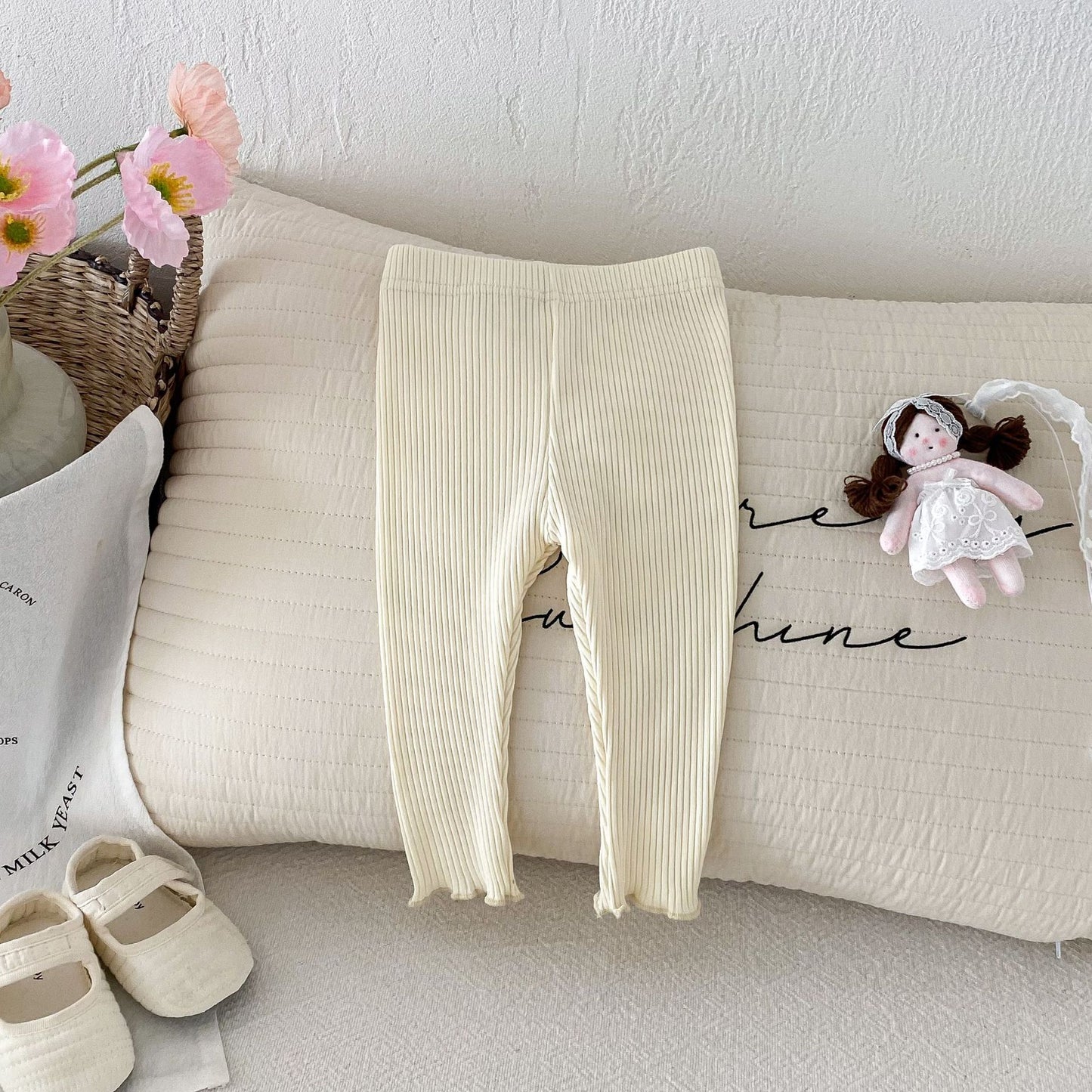 G25092514女童春秋新款彈性褲襪寶寶兒童外穿韓版休閒長褲簡約緊身褲跨境