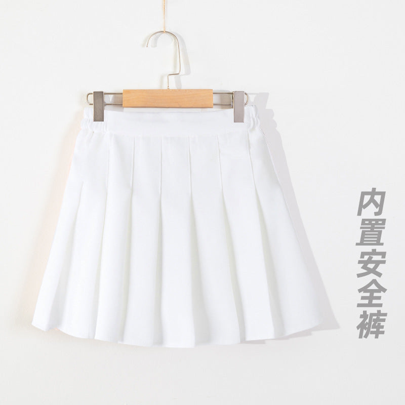 Z25033116女童短裙夏季韓版洋氣女大童百褶裙夏裝兒童學院風裙子
