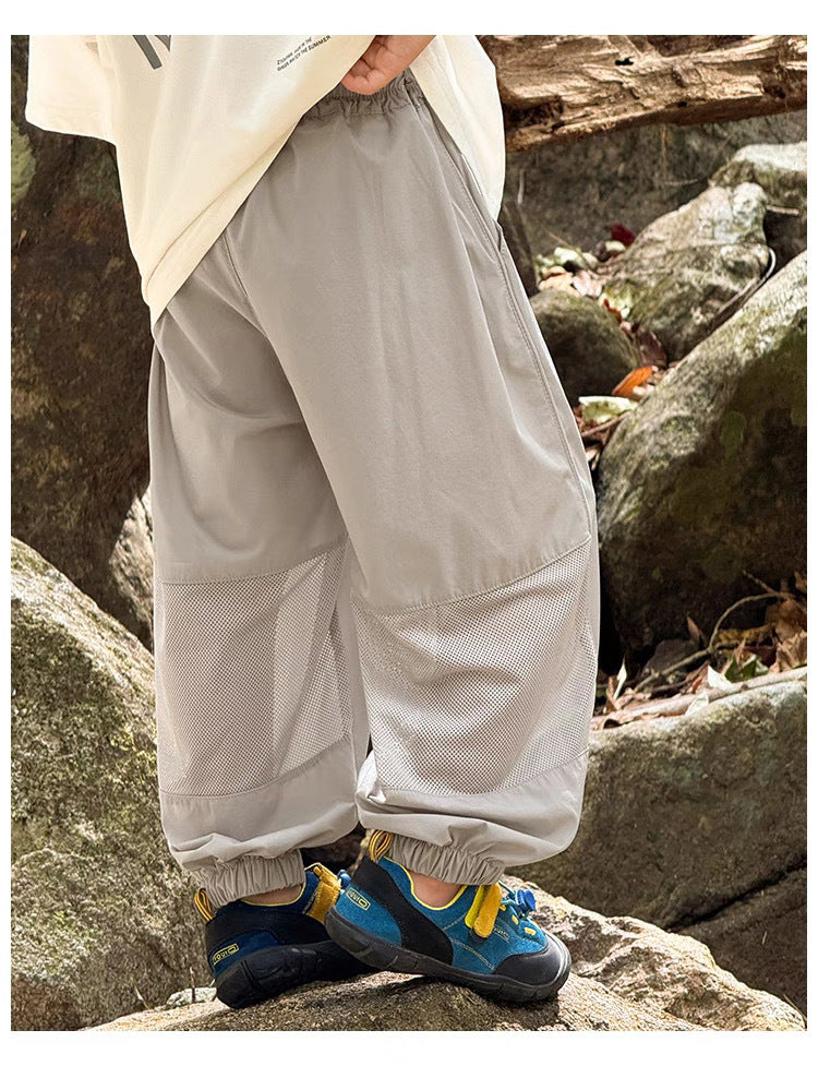 CD25050311男童新款夏季休閒褲網眼涼感寬鬆防蚊褲透氣兒童韓版童裝批發