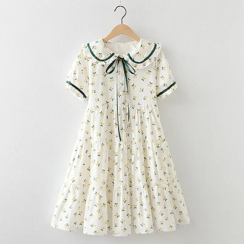 FA23072004女童夏裝連衣裙2023新款兒童碎花公主裙女孩中大童服裝甜美裙子