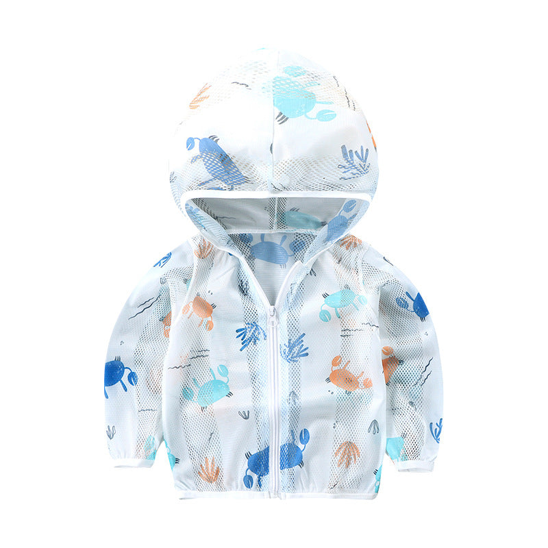 Z25022319冰絲薄款兒童防曬衣透氣防曬男童女童防曬服夏日防曬衫