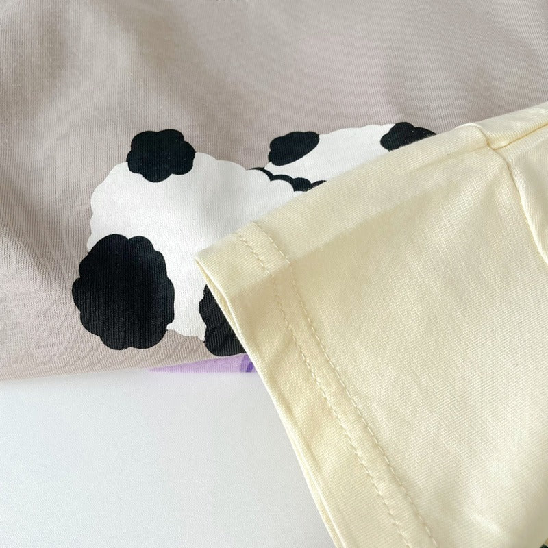 CA23072707兒童爽棉短袖T恤寶寶夏季薄款上衣打底衫男女童卡通印花韓版休閒t