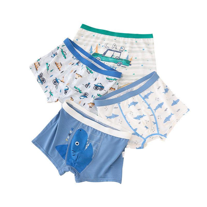 Z25040113男童莫代爾內褲冰絲兒童中大童輕薄四角褲男寶小童夏季薄款平角褲