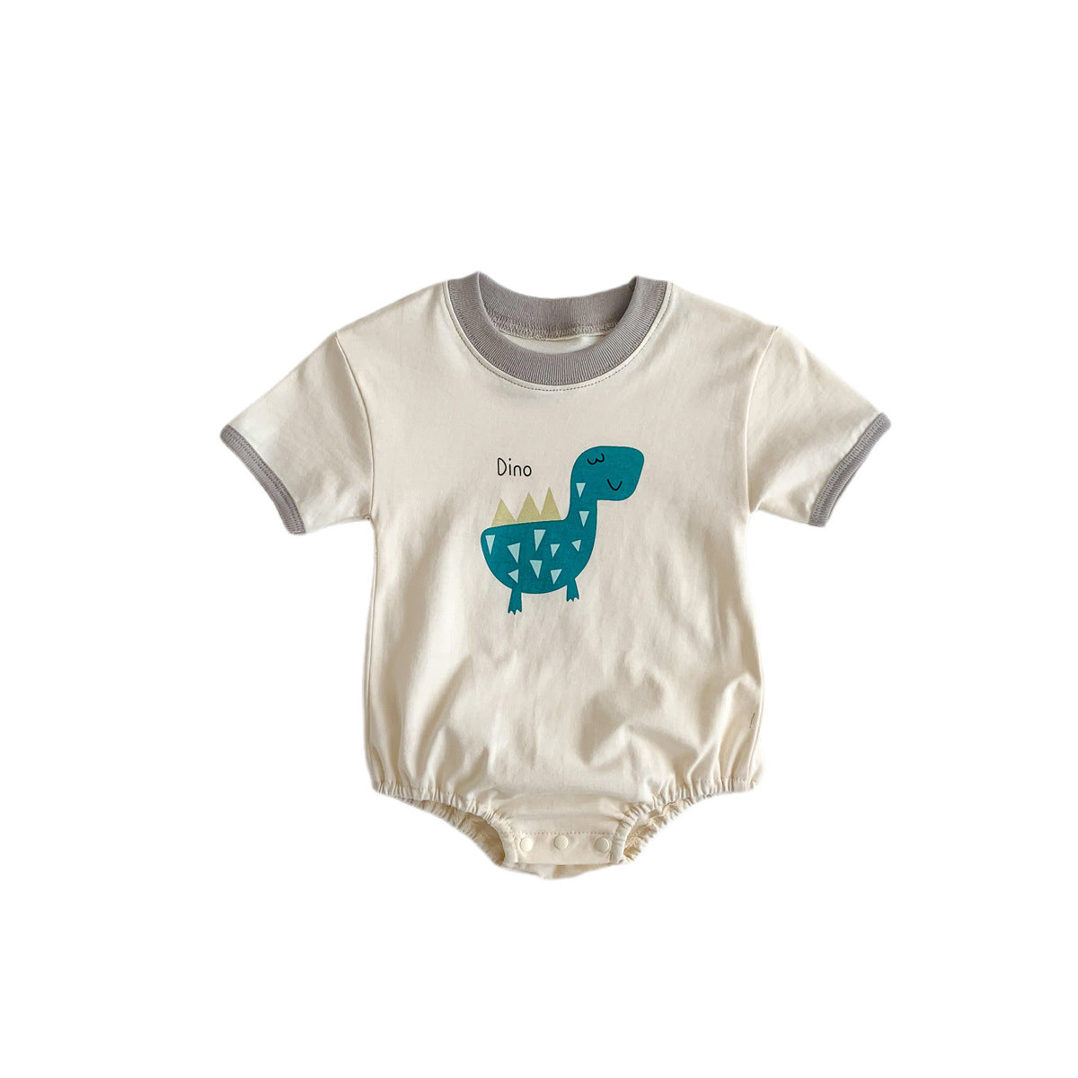 G23061506新生嬰幼兒 夏季包屁衣-卡通恐龍寶寶薄款爬服