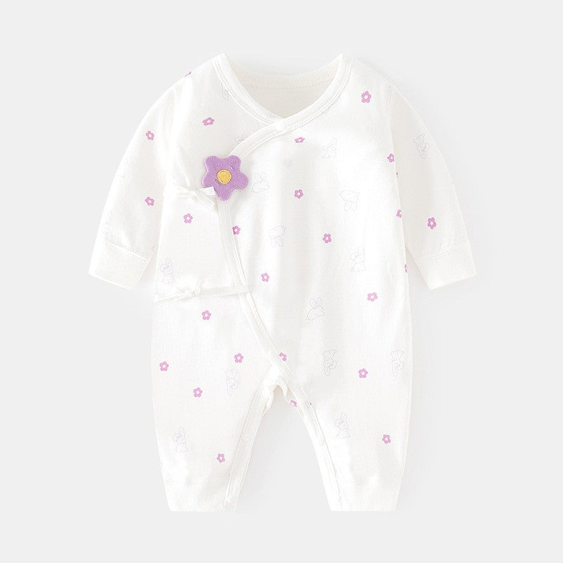 GJ25102116新生兒連身衣嬰兒無骨哈衣春秋純棉初生及尚服爬服男女嬰兒內衣