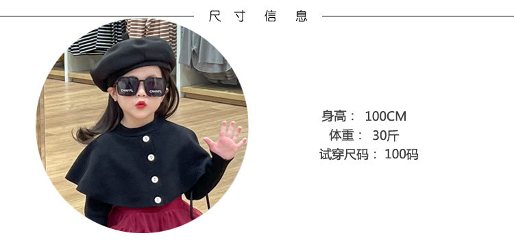 CG25103016童裝冬裝軟糯親膚男女加厚雙面羊絨皮扣連帽中長款保暖大衣裙子