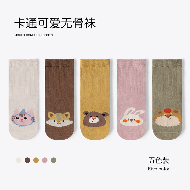 GI25073102純色女童襪子 秋冬新中筒襪 女童青少年學生棉襪 防臭針織衫 中大童襪