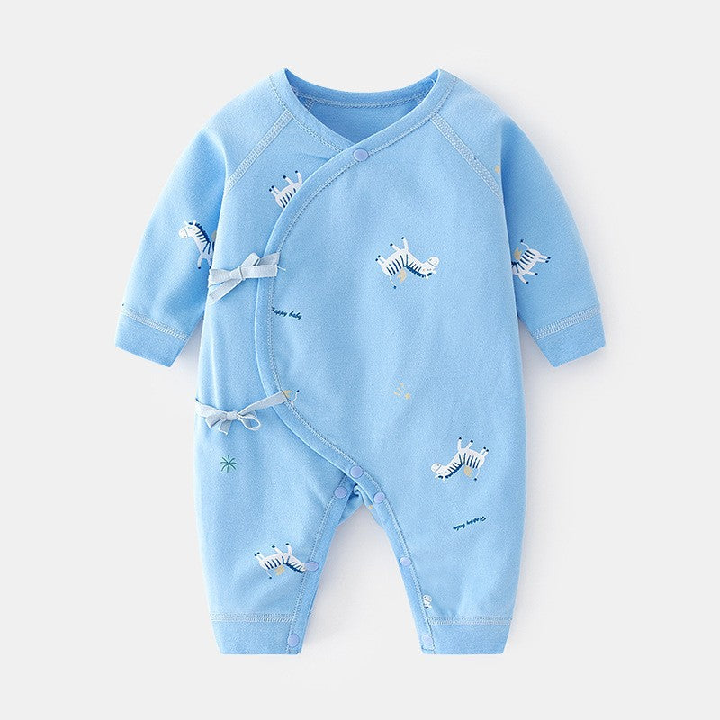 GJ25102116新生兒連身衣嬰兒無骨哈衣春秋純棉初生及尚服爬服男女嬰兒內衣