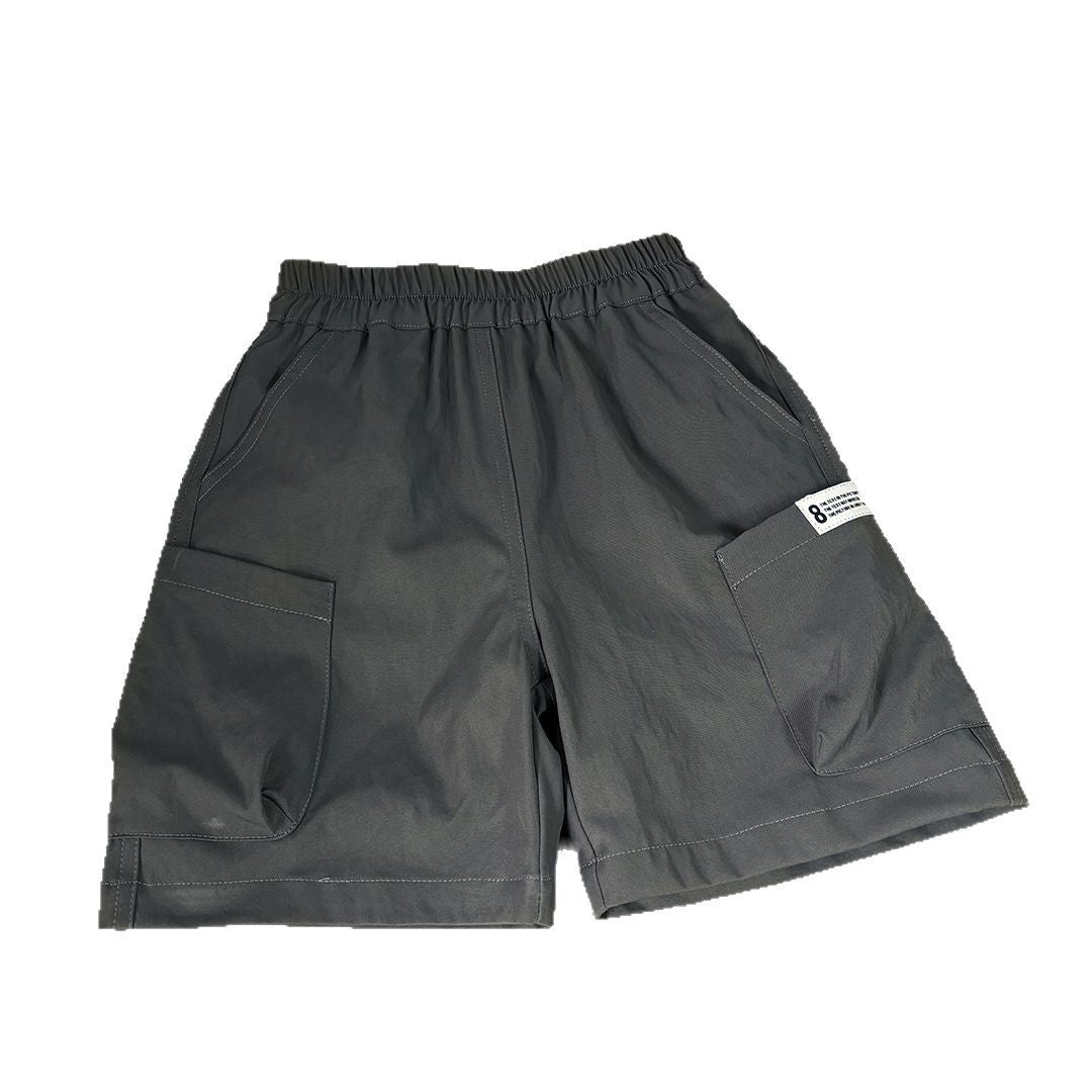 CD25050312夏季男童工裝短褲兒童帥氣五分褲男寶寶潮中大童薄款百搭短褲