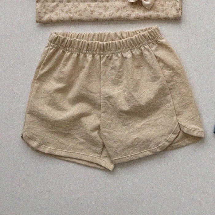 GF25061711ins韓版男女童裝百搭休閒棉麻短褲嬰幼兒夏季薄款糖果色沙灘熱褲