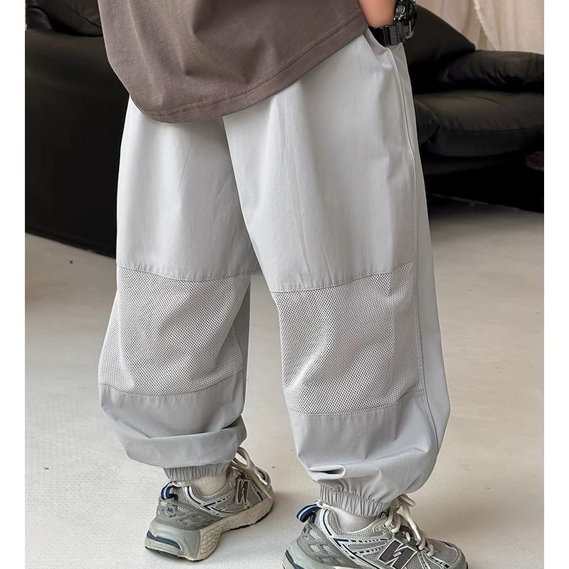 CD25050311男童新款夏季休閒褲網眼涼感寬鬆防蚊褲透氣兒童韓版童裝批發