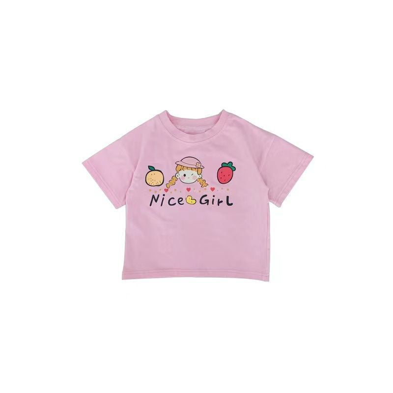 CA23072730女童短袖T恤女寶寶夏季-新款韓版寬鬆可愛日系童裝上衣中小童