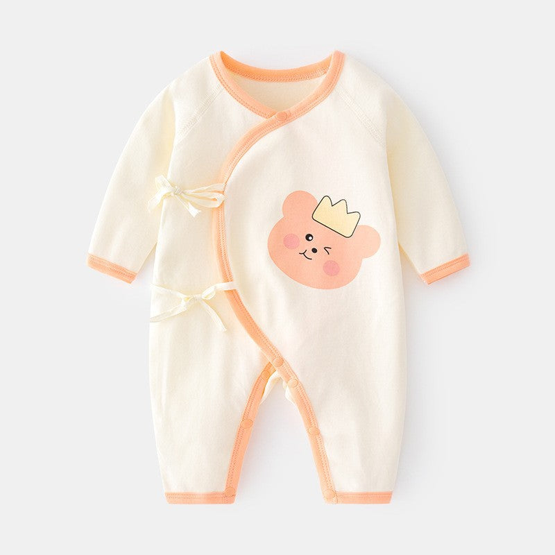 GJ25102116新生兒連身衣嬰兒無骨哈衣春秋純棉初生及尚服爬服男女嬰兒內衣