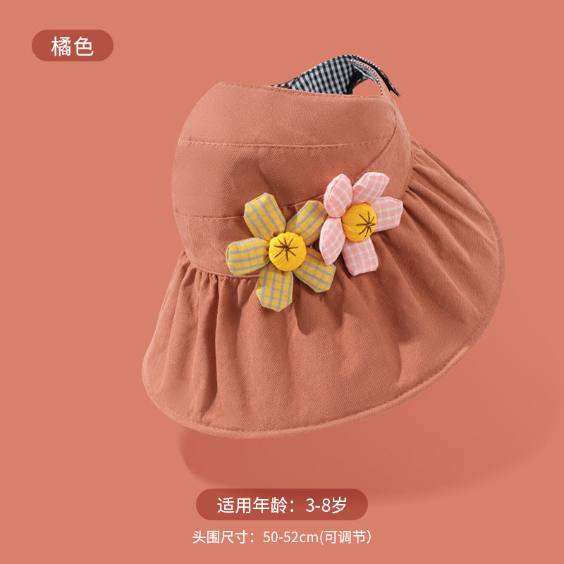 GD24051901春夏兒童太陽帽戶外戶外男童女童防曬帽卡通寶寶空頂帽(9-12天到貨)