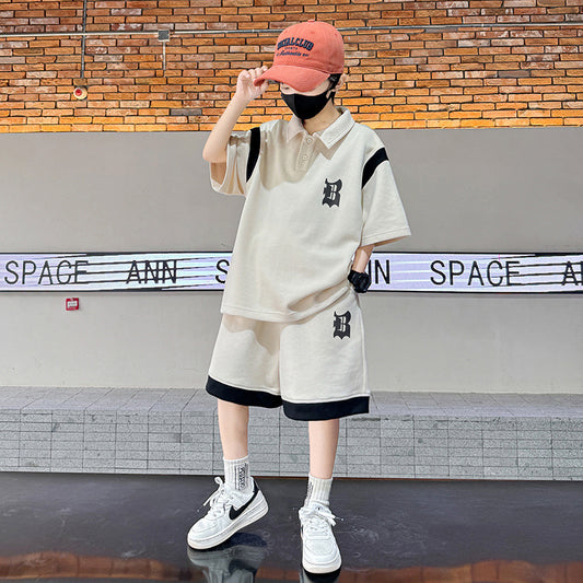 🎈精品童裝🎈FH25062709男童夏季短袖t卹男生組8-15歲國中生帥氣半袖POLO衫中大童裝潮